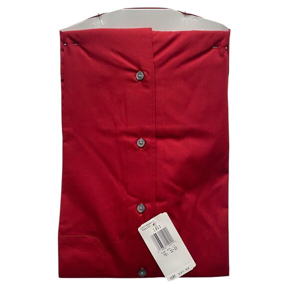 Mens Izod Dress Shirts Button Down Regular Fit Black Red Size Medium 15.5 32/33 - Picture 7 of 8